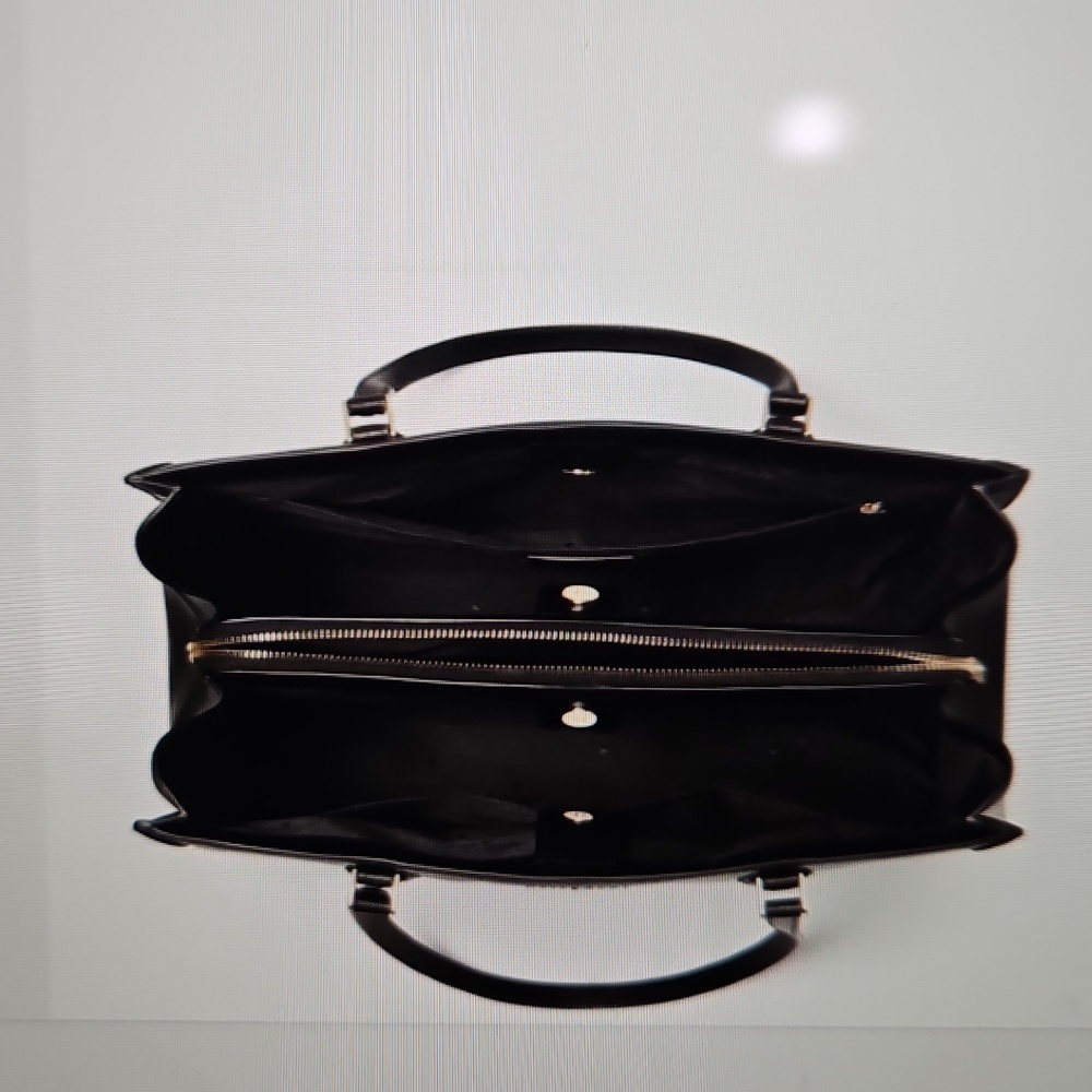 Kate Spade Madison Saffiano Leather Large Laptop Tote Bag in Black - Picture 8 of 11